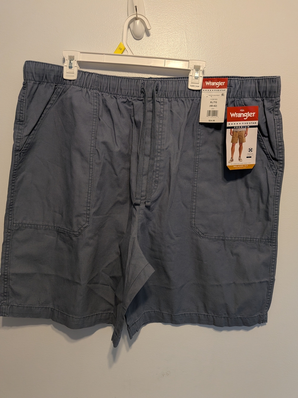 Wrangler Men's Elastic Drawstring Shorts - Slate Blue